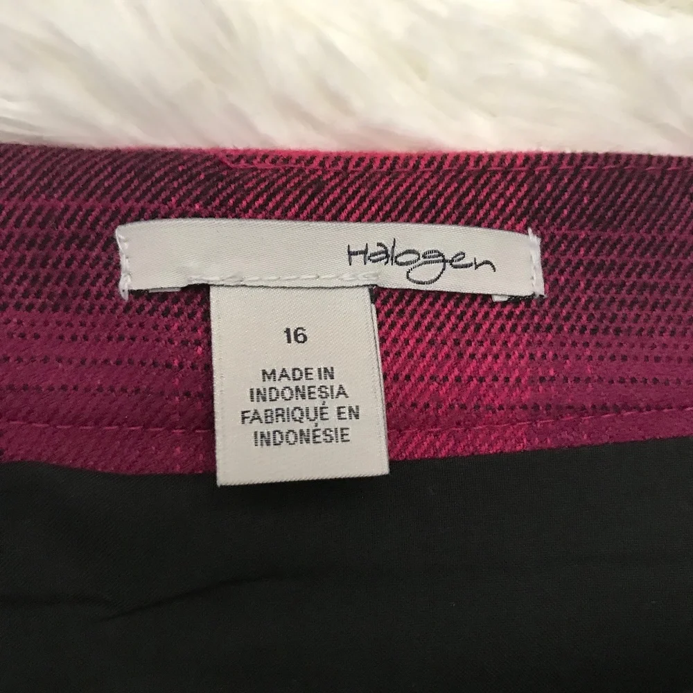 Halogen Zip Pocket A-Line Plaid Skirt